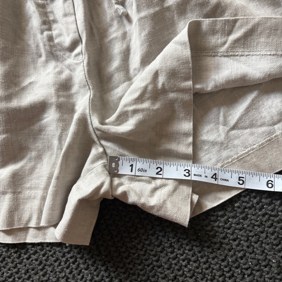 Reiss Lacey Linen Blend Pull On Shorts in Gray Size 4 - Picture 12 of 13